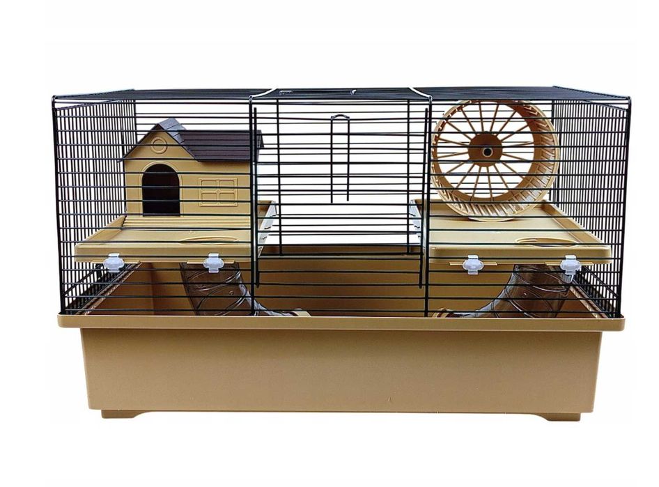 Klatka do chomika z tunelami i kołowrotkiem, zestaw startowy