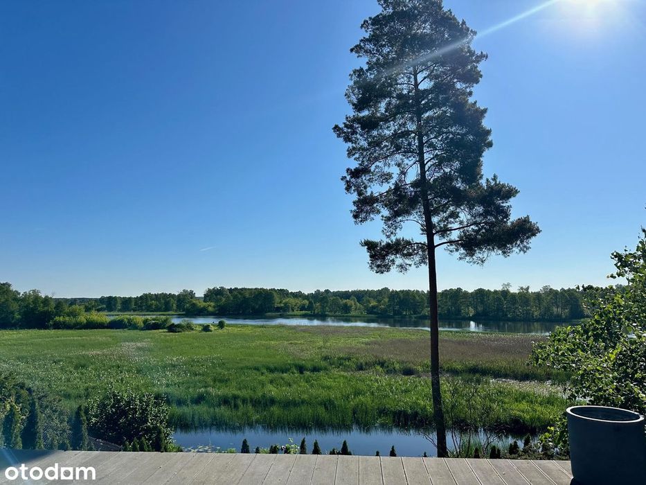 1 Linia brzegowa rzeki! Unikat! Pomost, panoramiczne okna! 1h od Waw!