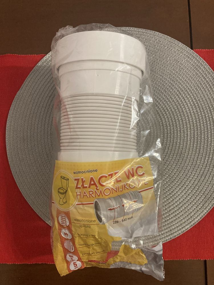 Złącze WC harmonijkowe wzmocnione 220-540 mm