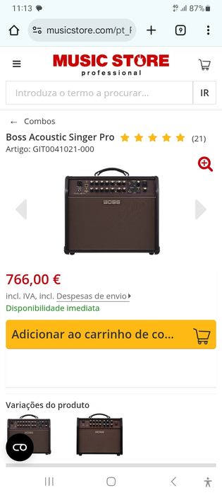 Amplificador BOSS Singer Pro
