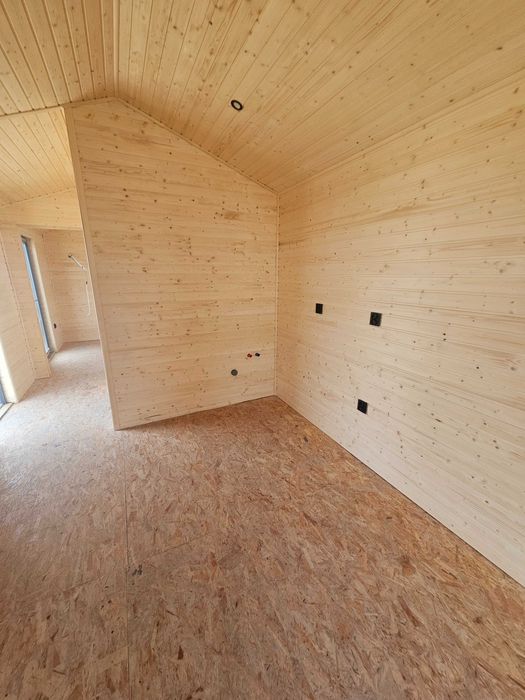 Domek Drewniany szkieletowy  28m2 gotowy do meblowania-klimatyzator