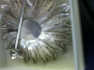 Alfinete flor prata de lei