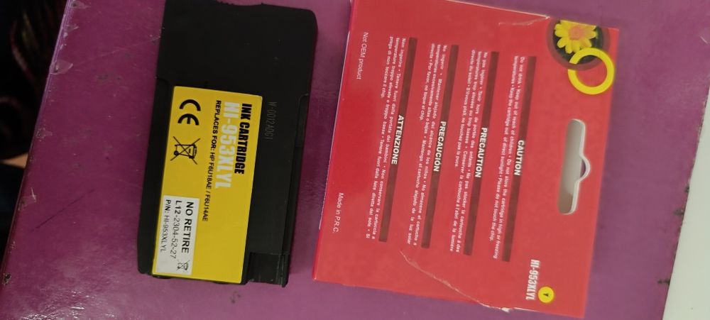 Tinteiro amarelo para impressora HP