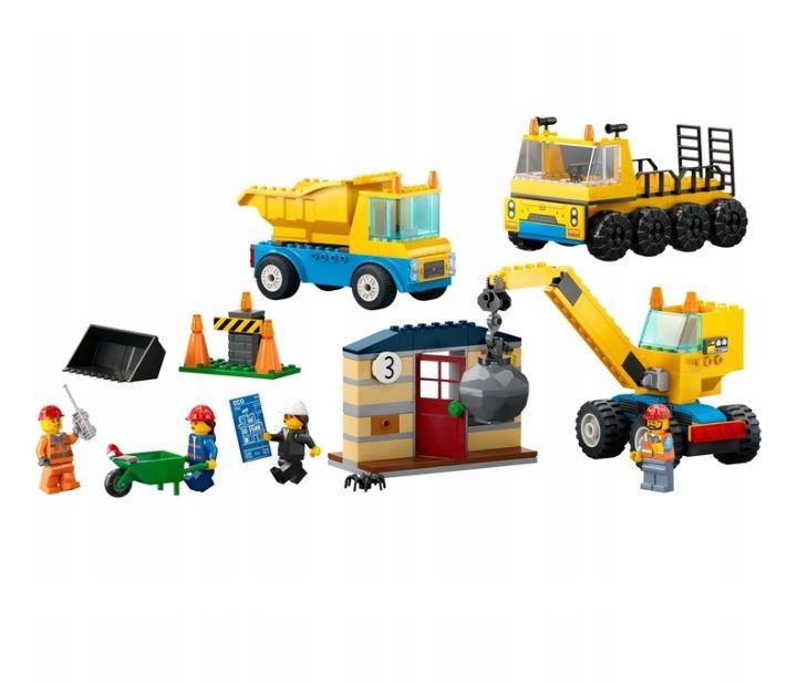 LEGO City 60391 Pojazdy budowlane i kula do wyburzania