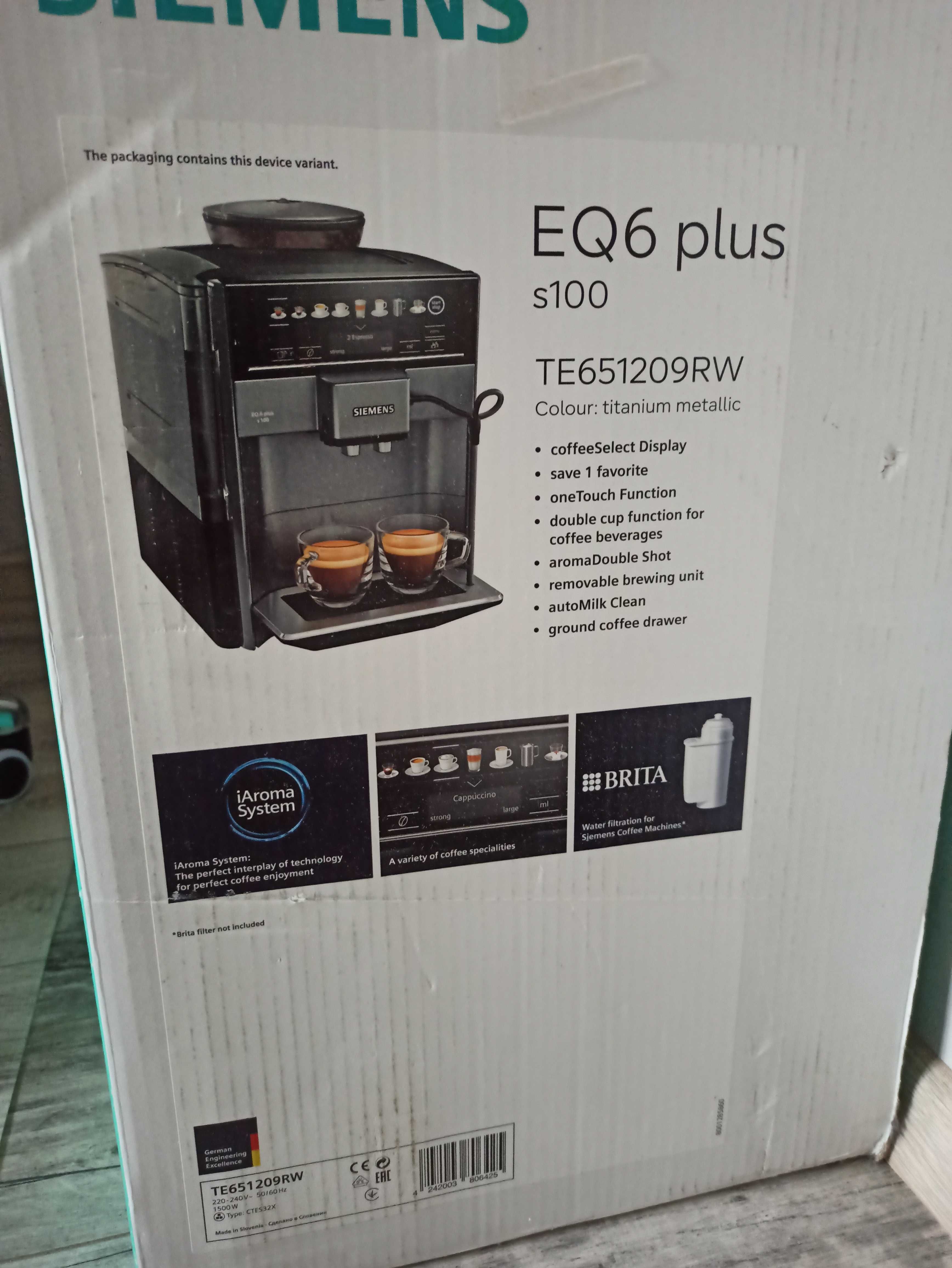 EQ6 Plus S100 Siemens ekspres do kawy