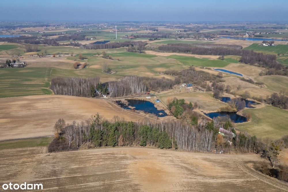Działka z dużym stawem z WZ