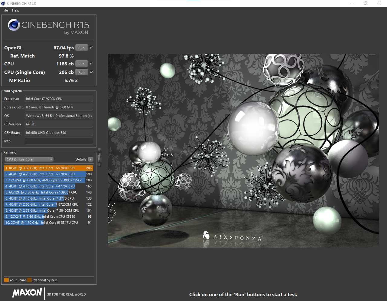CPU Intel® Core™ i7-9700K, 8 cores, 12Mb Cache, até 4.9GHz