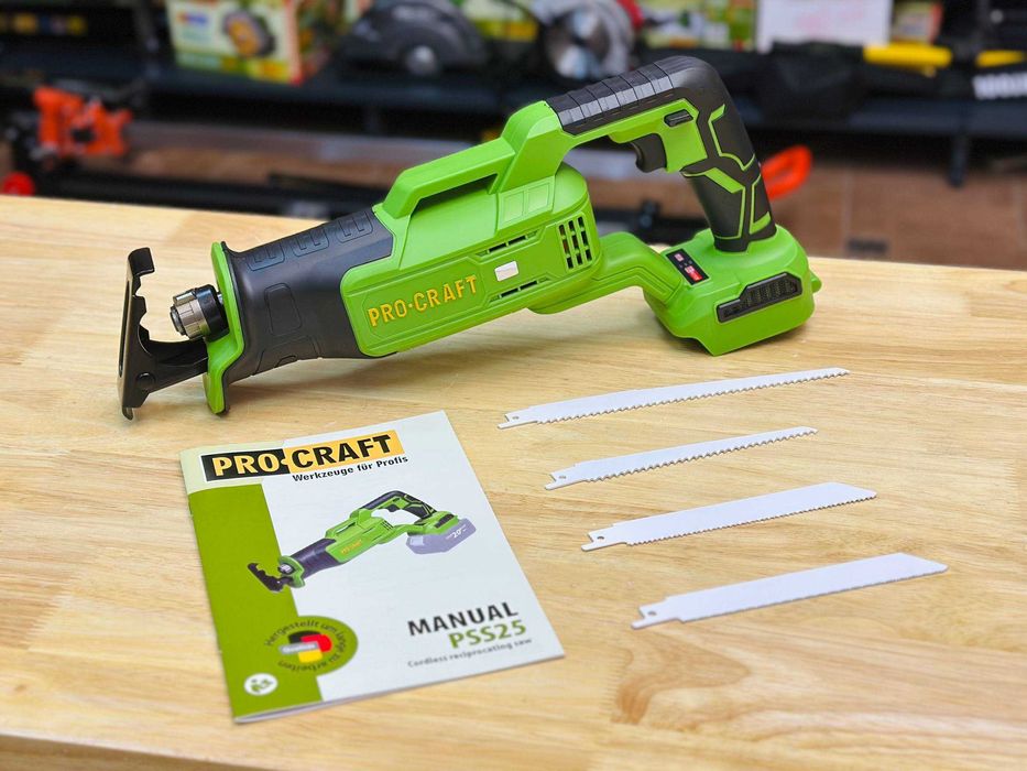 Шабельна Пила Procraft (Тушка) Безщіткова, з Регулюванням + Полотна