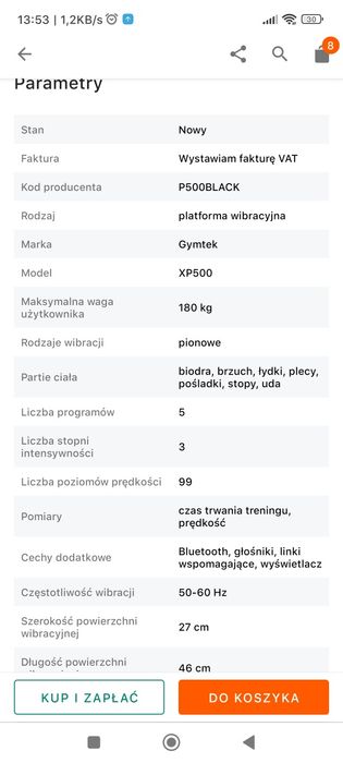 Platforma wibracyjna gymtek Do ćwiczeń uda szczupla sylwtka