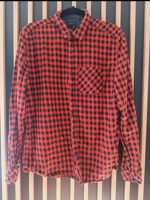 Męska koszula w czerwono czarną kratę Regular Medicine M