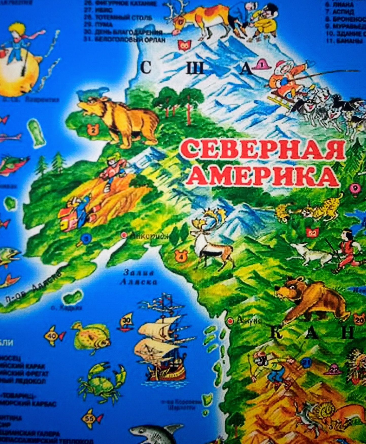 Детская карта мира