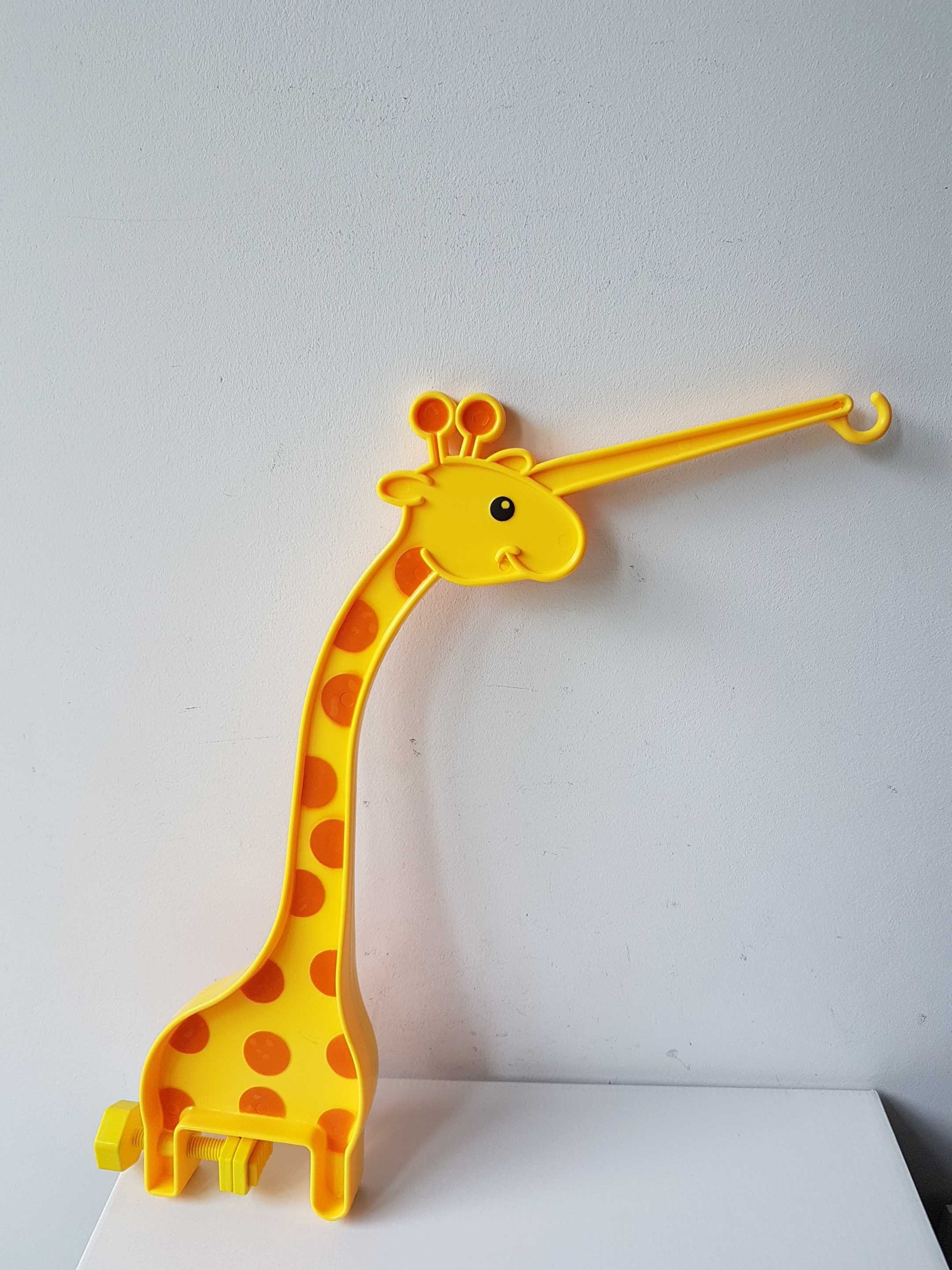 IKEA karuzela do łóżeczka pluszowe zwierzęta + holder uchwyt żyrafa