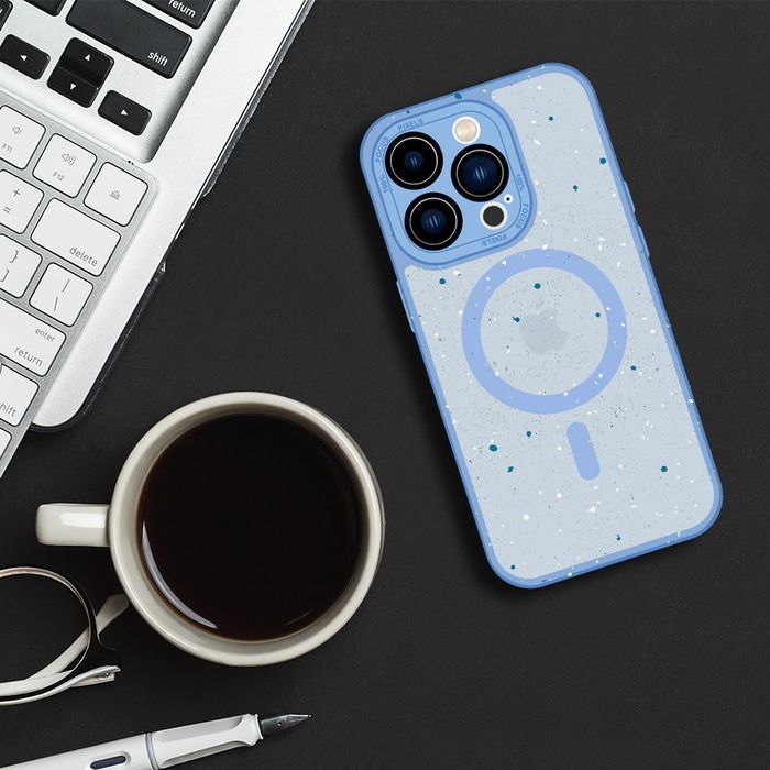 Tel Protect Magnetic Splash Frosted Case iPhone 15 Plus jasnoniebieski