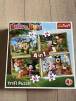 Puzzle Trefl 4 in 1  Masha i niedźwiedź