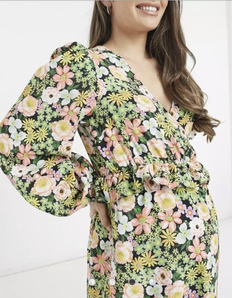 Довга сукня на запах для вагітних Asos