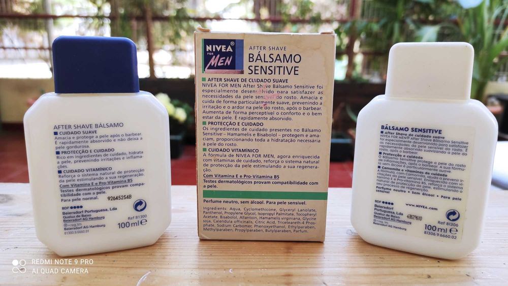 Frascos de after shave Nívea anos 90