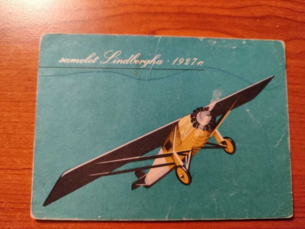 Pocztówka kartka Samolot Lindbergha 1927 Ruch 1967