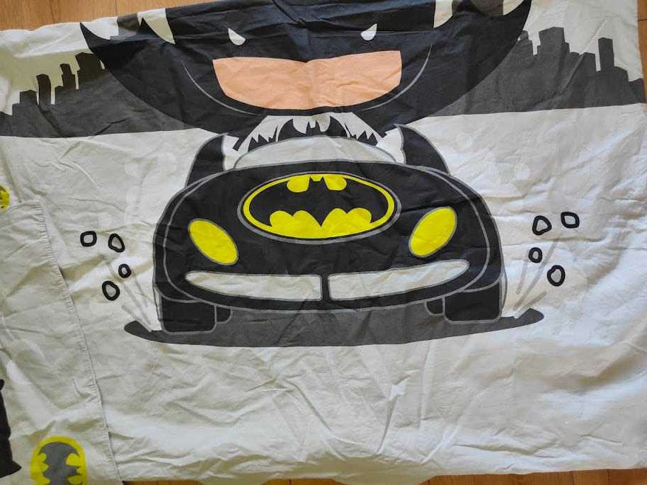 bawełniana szara powłoczka poduszka kołdra Batman