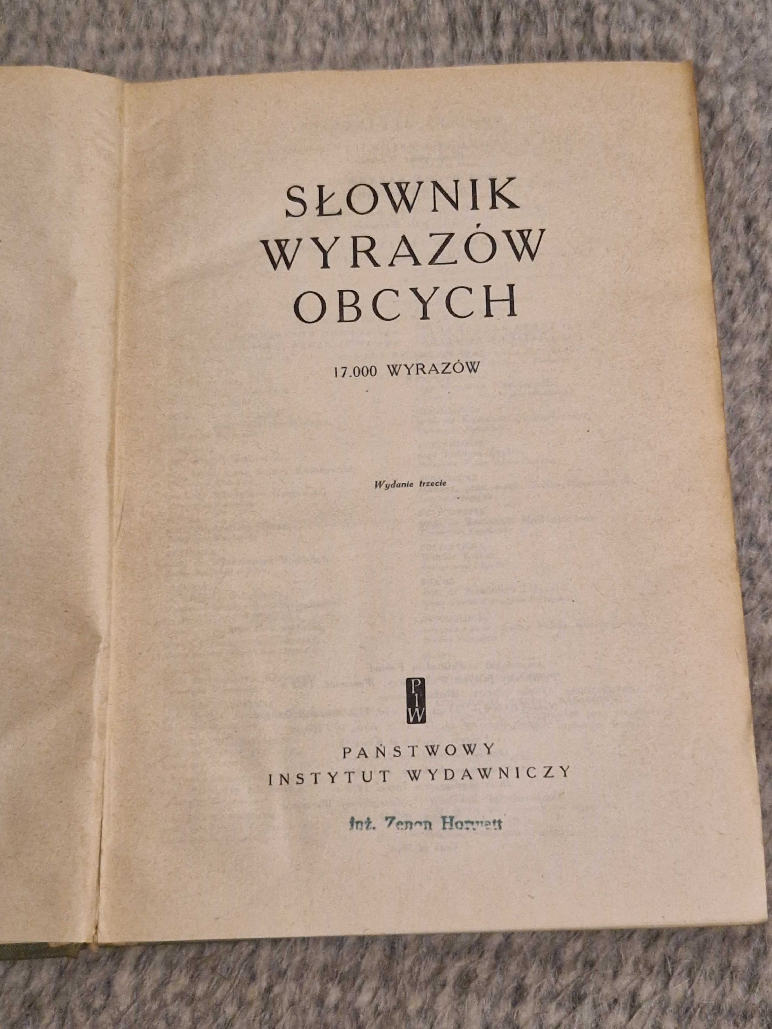 Słownik wyrazów obcych PIW 1958