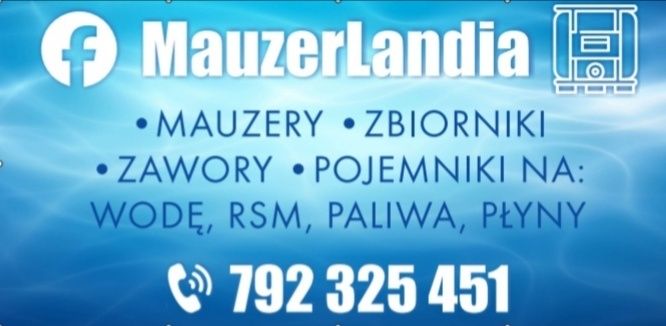 Mauzer Zbiornik Beczka 1000L/ 600L atest spożywczy /UN . Transport!