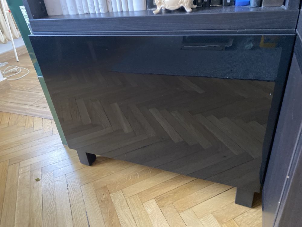 Ikea besta front selsviken czarny polysk