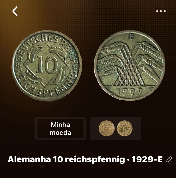 Moedas Alemãs do terceiro Reich