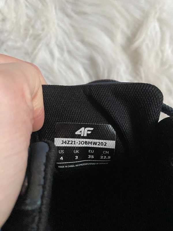 Granatowe jesienne sznurowane buty Lifestyle Hiker 4F roz.35 22,5cm