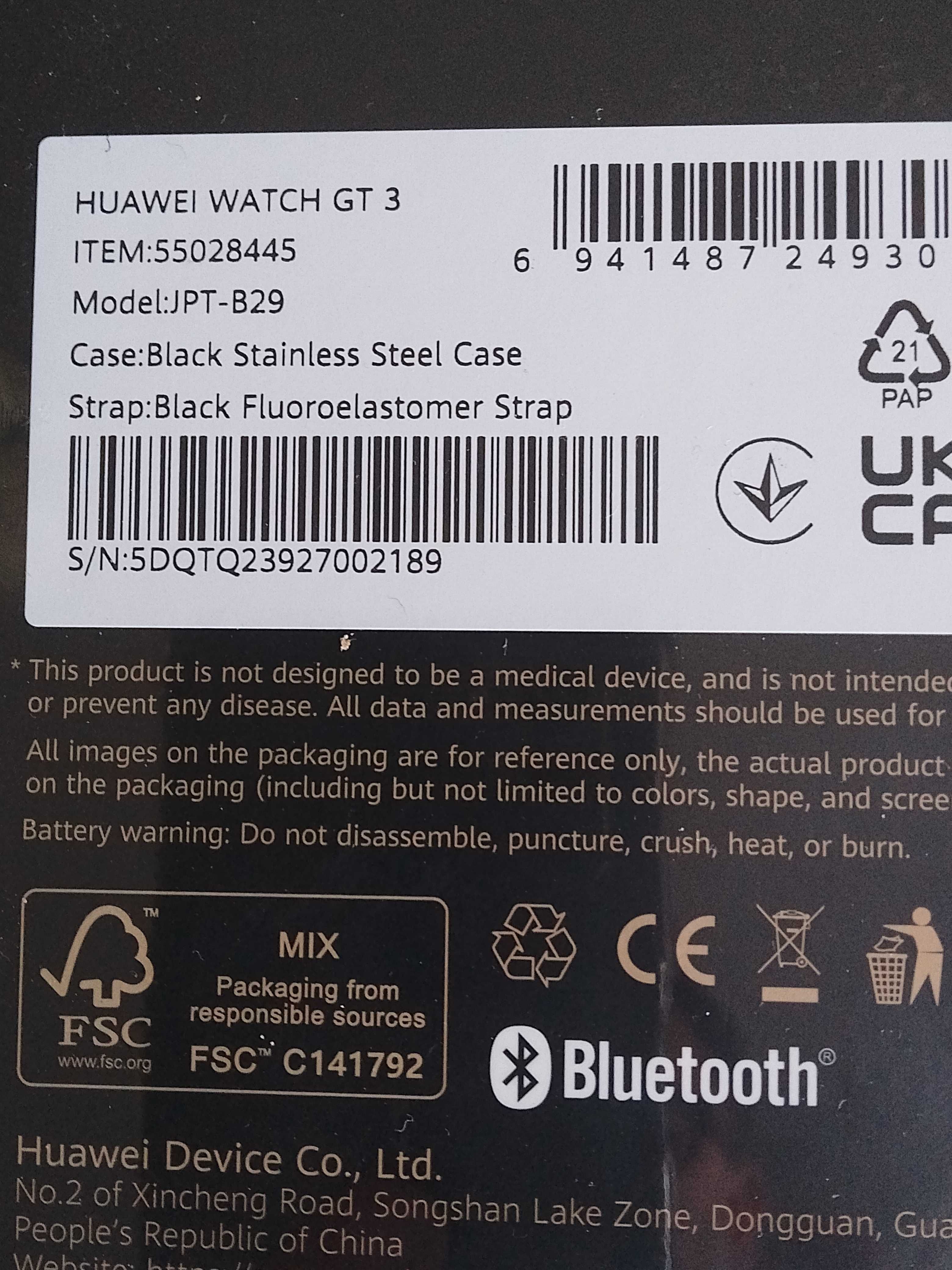 Smartwach HUAWEI WATCH GT 3 46MM active black