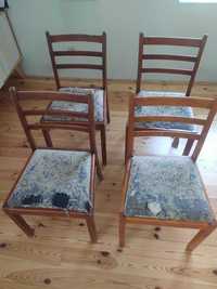 krzesła drewniane komplet 4 szt do renowacji
