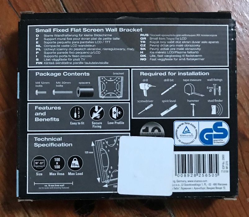 Suporte para TV de 10" a 22" - Titan MF2210(A)