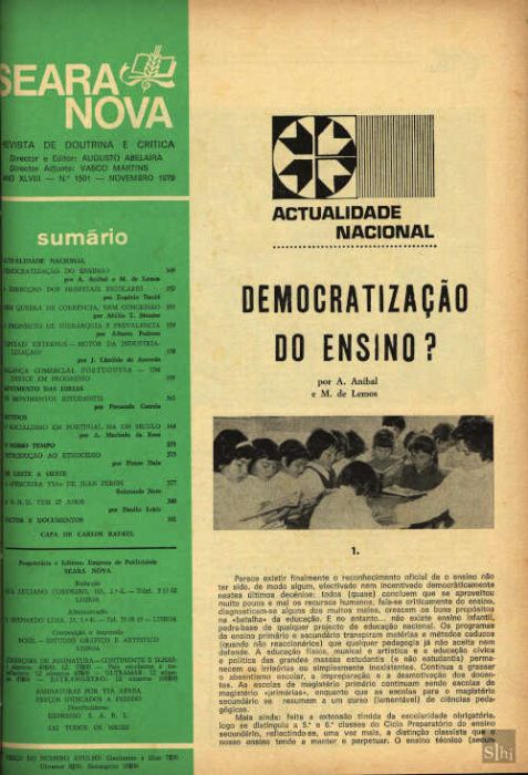 Revista Seara Nova Nº 1501 Novembro 1970