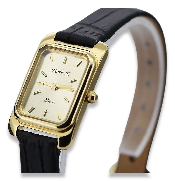 Prześliczny 14K 585 złoty damski zegarek Geneve lw003ydy Katowice