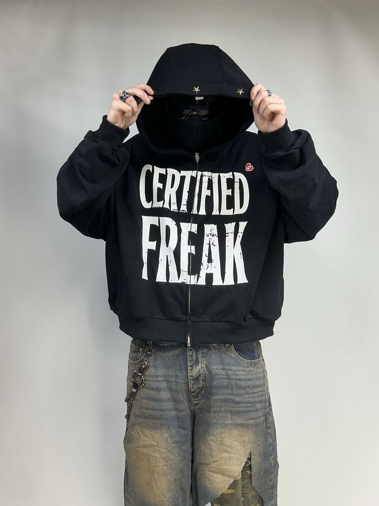 Project GRAILZ G/R gr cetified freak кофта худи черная зипка худі зіп