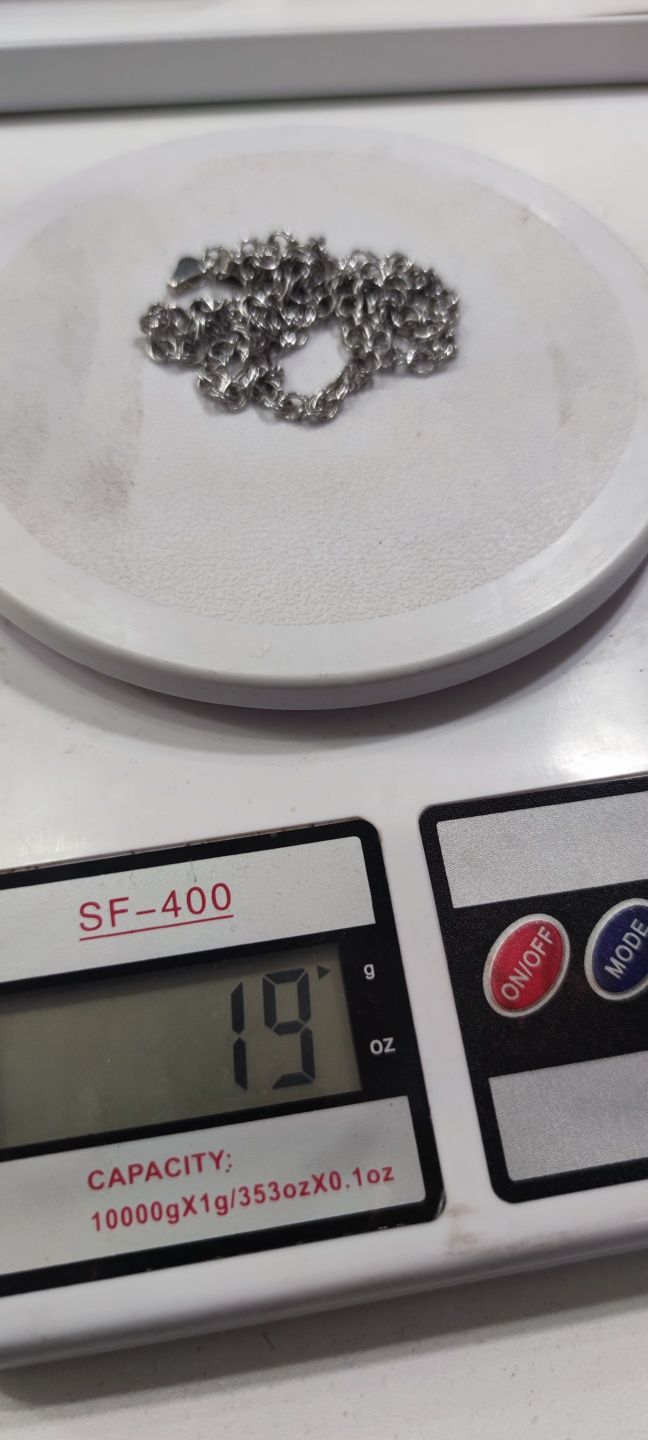 Цепочка серебряная 60 см, 19 грамм, плетение Бисмарк