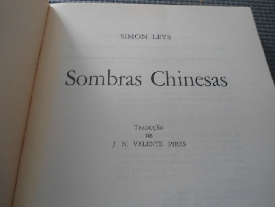 Sombras Chinesas por Simon Leys (1977)