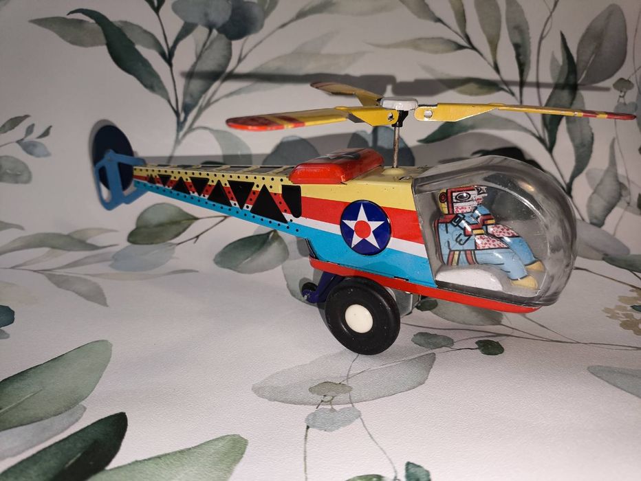Metalowa zabawka Tin Toy Helikopter MF334, nowa, pudełko, unikat