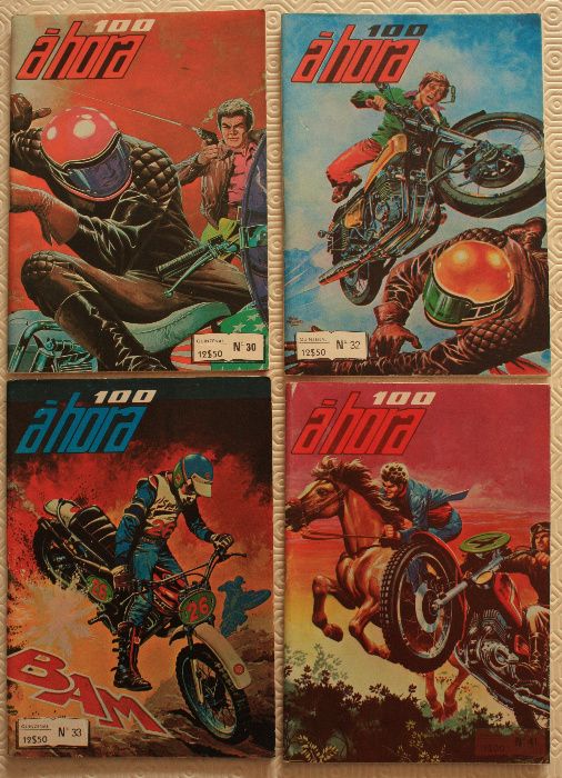 O motociclismo com uma história policial aos quadradinhos