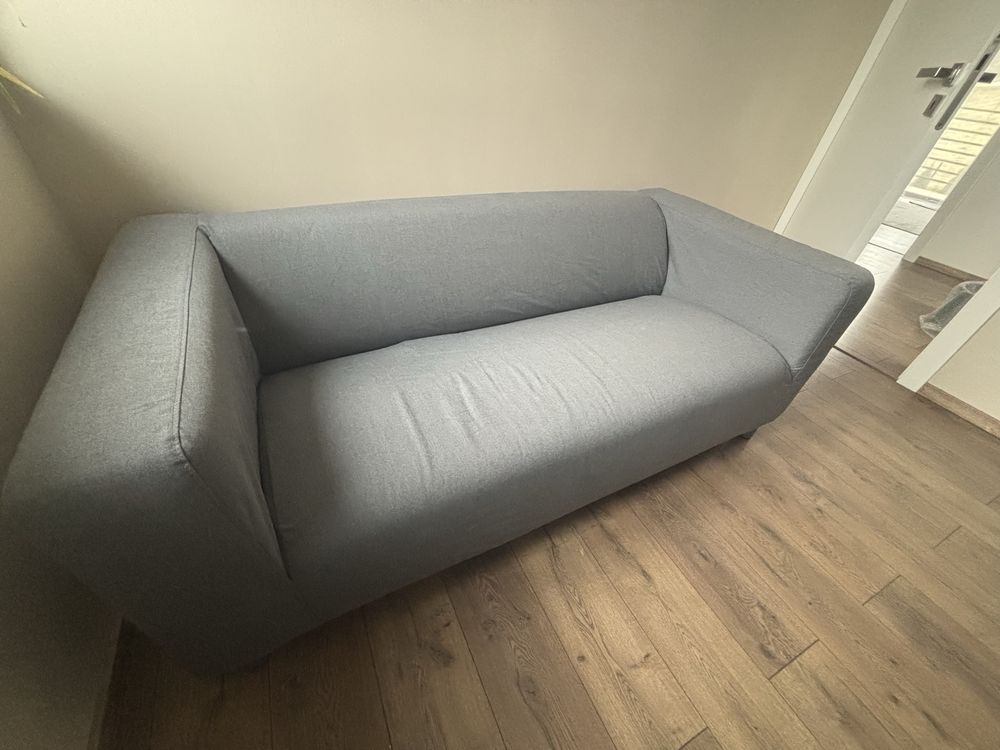 Kanapa sofa ikea klippan szara