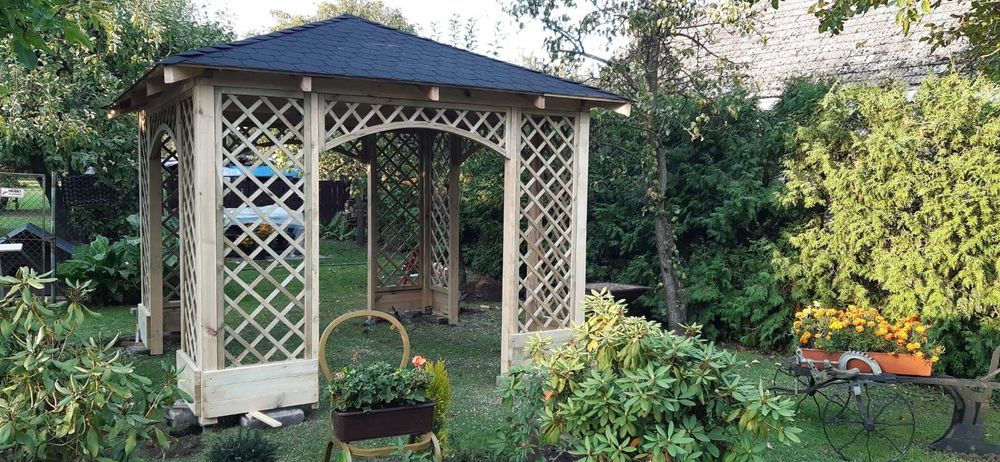 Altana 3×3 drewniana ogrodowa Montaż i dostawa w cenie