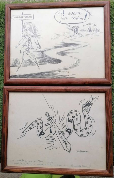 Quadros desenho de humor e sátira