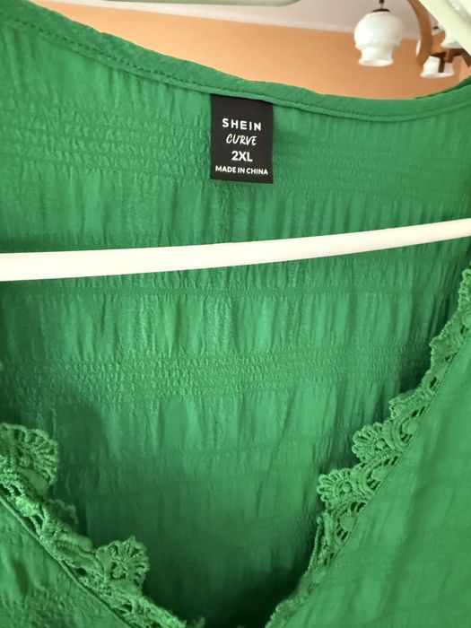 Zielona sukienka plus size duzy rozmiar shein