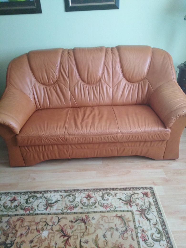 Skórzana sofa i fotel