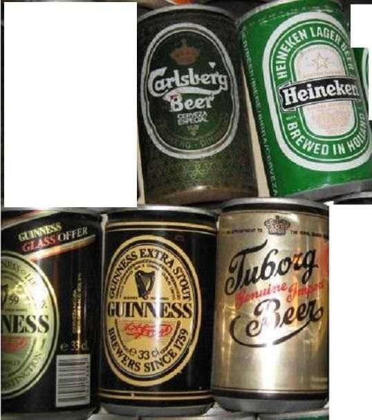 LATAS DE CERVEJA (Europa, Carlsberg, Heineken)