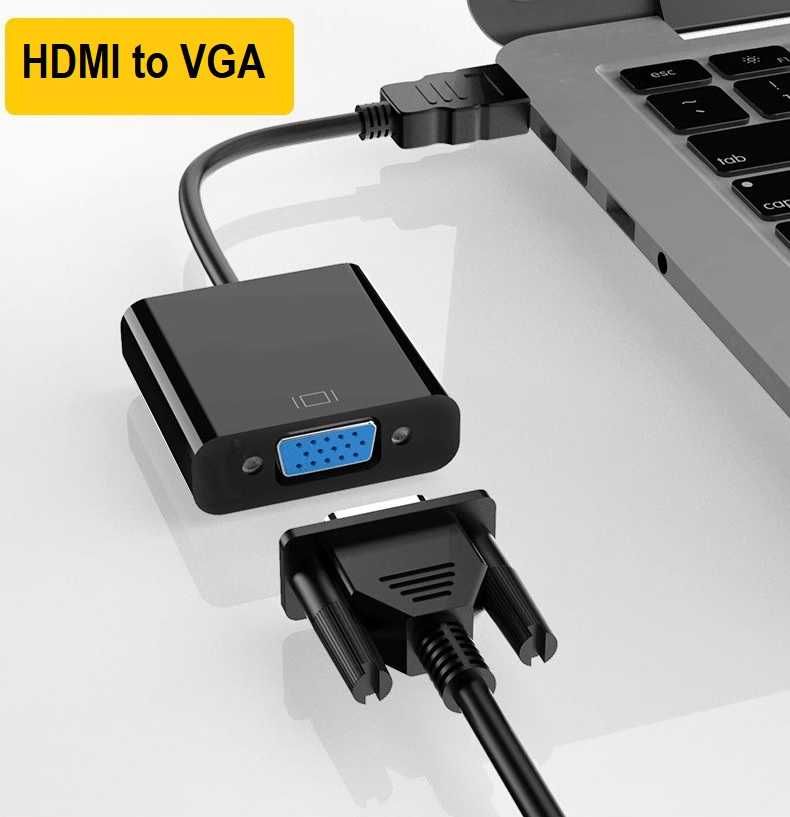 Перехідник (переходник) адаптер з DVI на  VGA / з HDMI на VGA