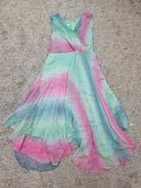 Шикарное нарядное шелковое платье сарафан Monsoon 9- 10 л 134 - 140 см