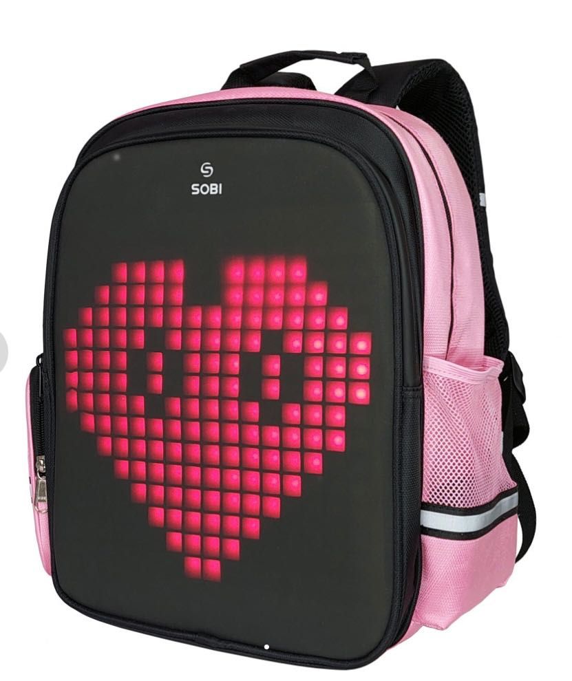 Рюкзак Sobi Pixel Kids  Pink с LED экраном