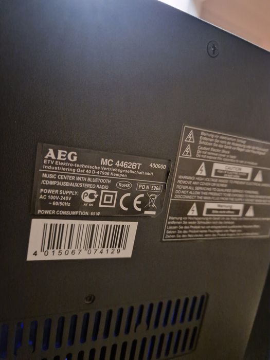 Wieża stereofoniczna AEG MC 4462BT bluetooth