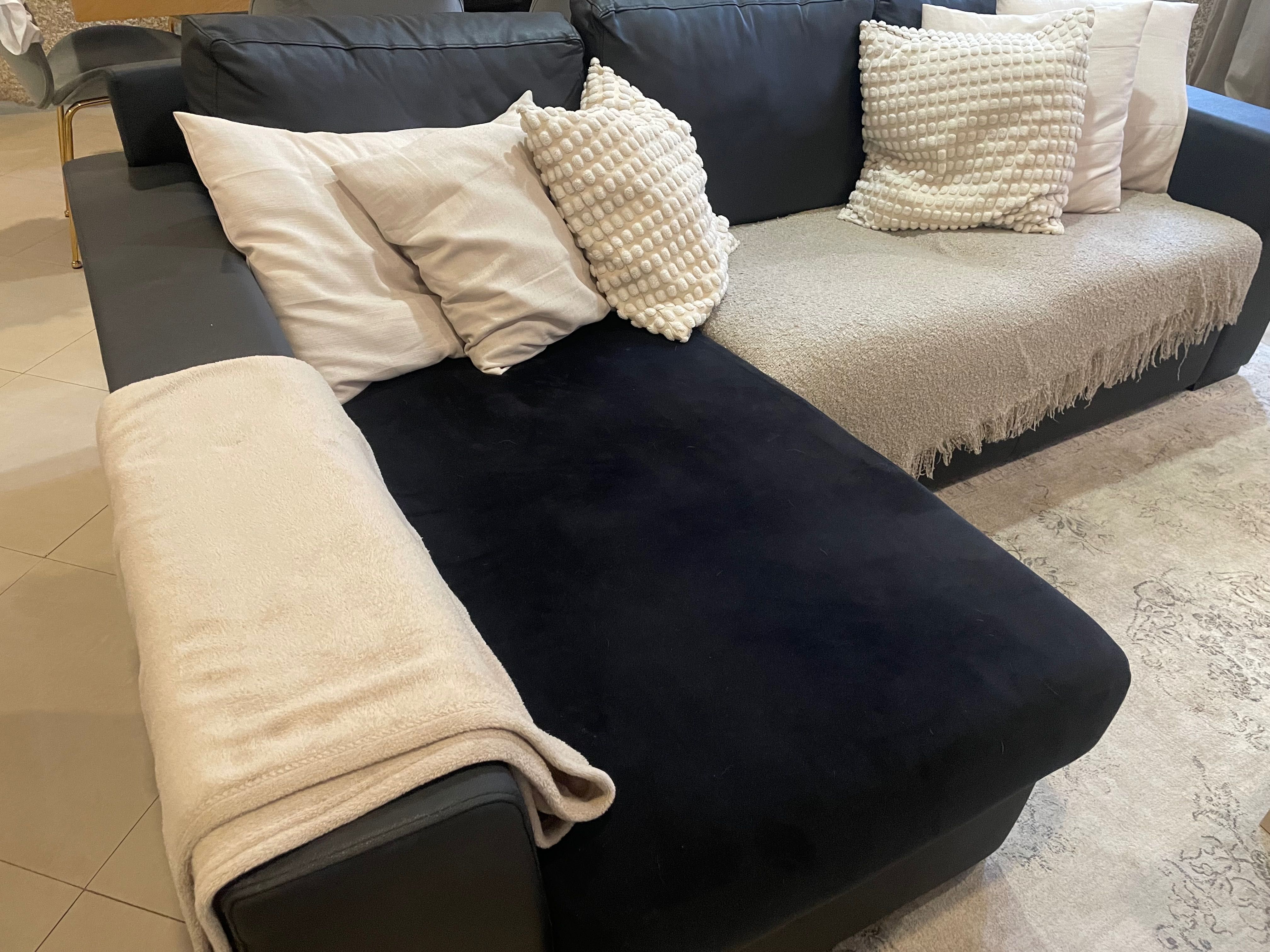 Vendo SOFÁ Preto chaise longue