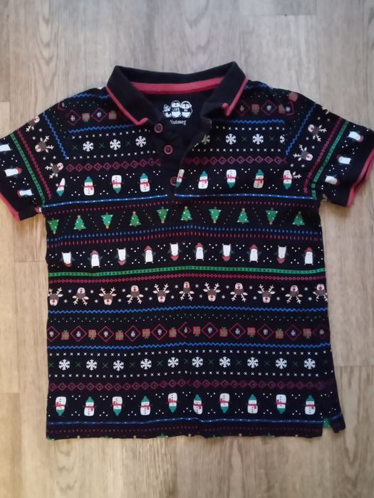 Новорічна футболка поло на 6-7 років