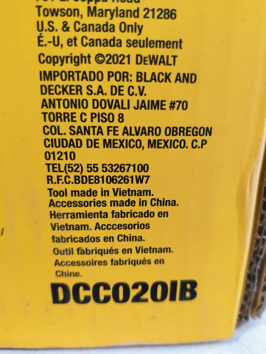 DeWalt DCC020I 20V Max компресор акумуляторний оригінал США